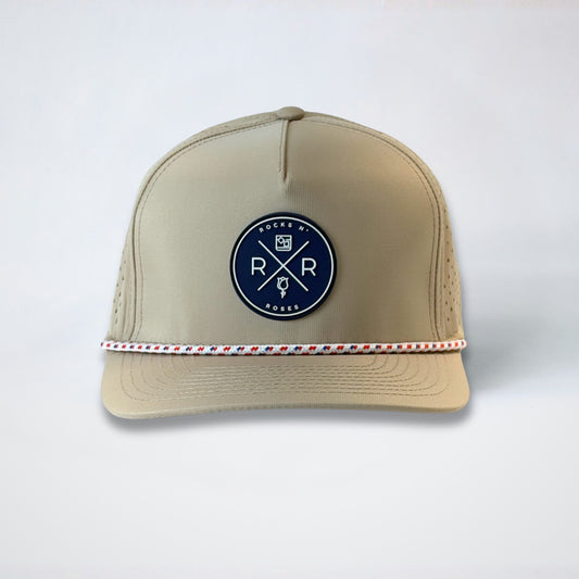 Tan Performance Golf Hat