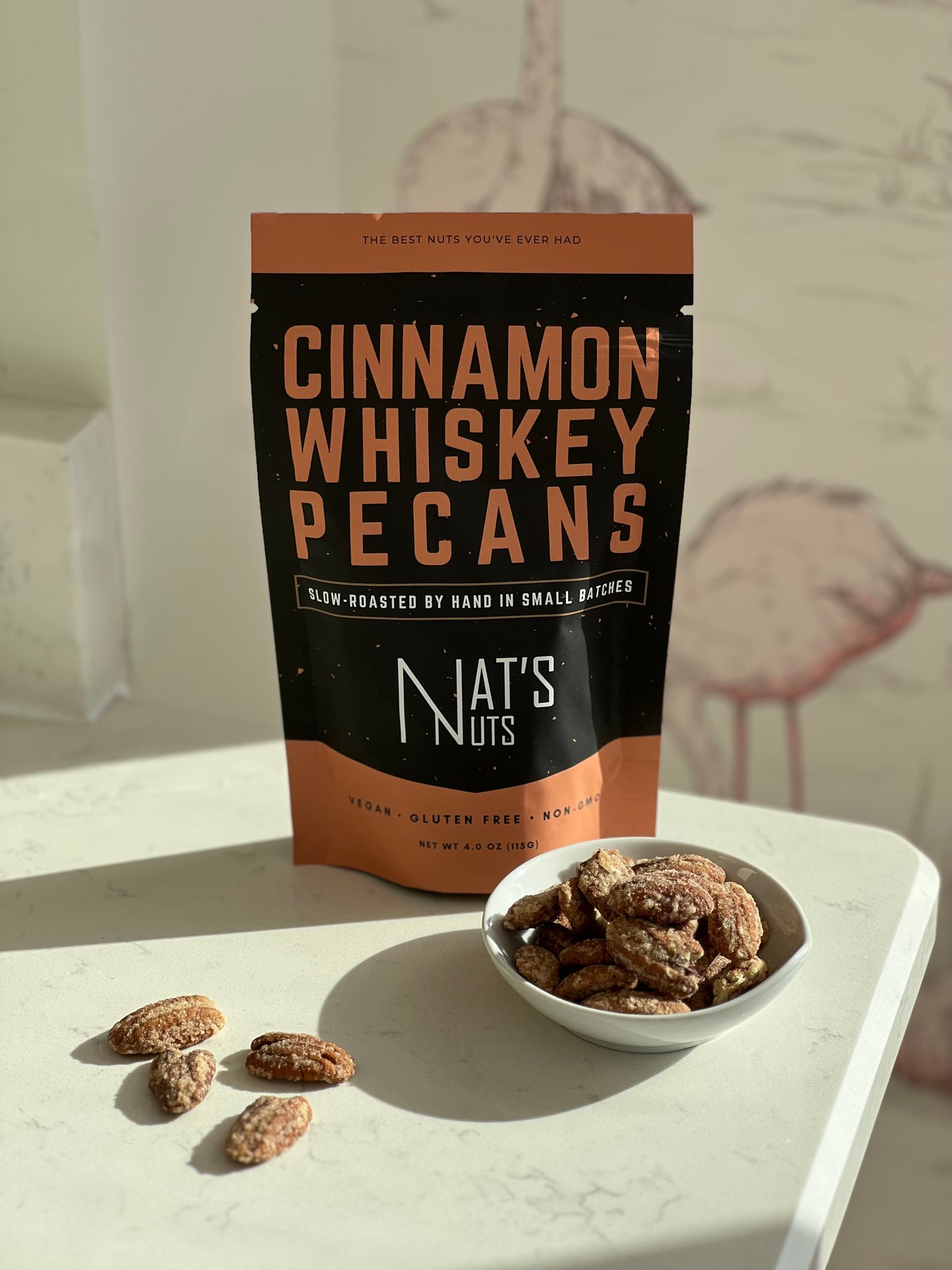 Cinnamon Whiskey Pecans