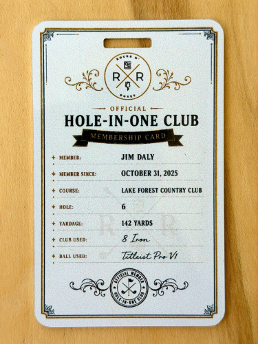 Custom Hole-in-One Golf Bag Tag