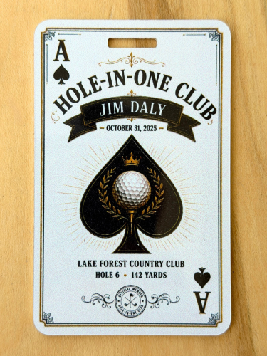 Custom Hole-in-One Golf Bag Tag