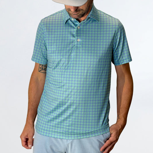 Houndstooth Performance Golf Polo