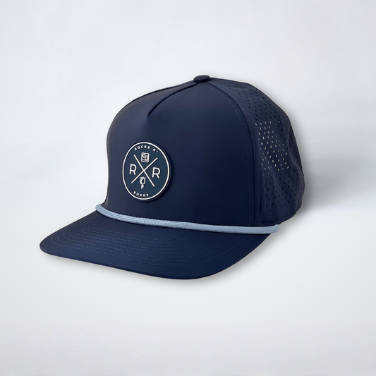 Ocean Drive Navy Golf Hat – Light Blue Rope