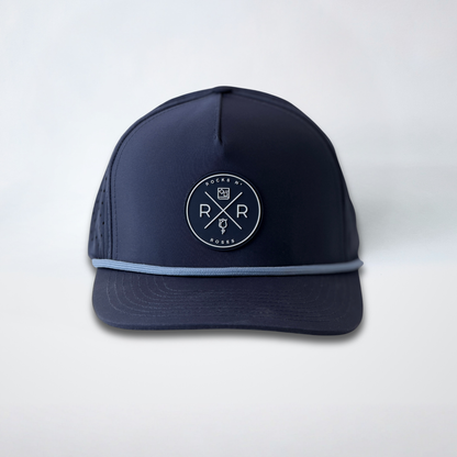 Ocean Drive Navy Golf Hat – Light Blue Rope