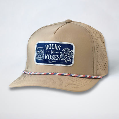 Tan Performance Golf Hat - RNR Heritage Patch