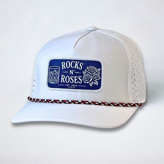 White Performance Golf Hat - RNR Heritage Patch