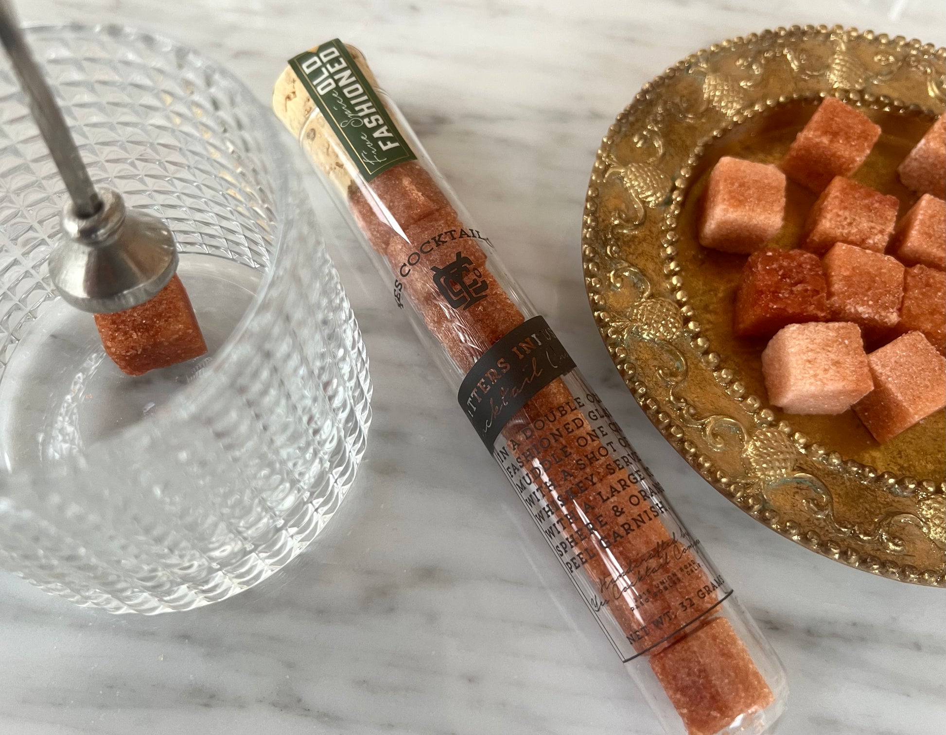 Image of Yes Cocktail Co. 5-Spice Infused Sugar Cubes - Old Fashioned Sugar Cubes.